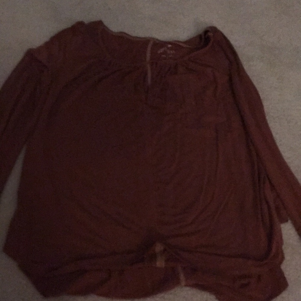 Orange long sleeve shirt